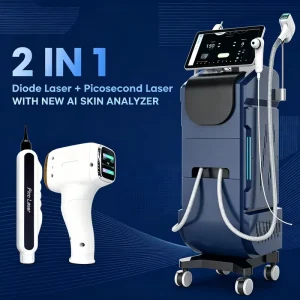 Perfectlaser 2 in 1 Diode & Picosecond Laser Machine 755+808+1064nm Hair Tattoo Removal Beauty Device