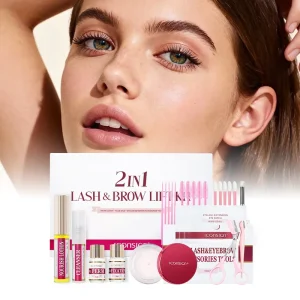 Perm Lotion Brow Lamination Kit, Brow Lift and Lash Lift Sachet Kit with Glue Balm