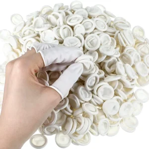 Permanent Makeup Accessories Disposable Latex White Finger Cots Tattoo Beauty Nail Anti Static Finger Protector