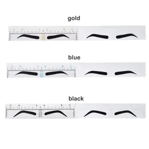 Permanent Makeup Brow Measuring and Shaping Tools, Disposable Eyebrow Ruler Sticker, Microblading Eyebrow Stencil