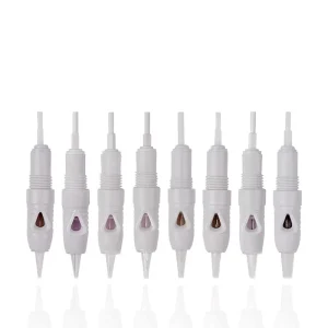 Permanent Makeup Cartridge Screw Needles Grey Spiral Disposable Eyebrow Tattoo Microblading Gun Blade PMU Supplies