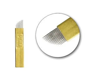 Permanent Makeup Disposable Eyebrow Embroidery Tattoo Blade Needle Flat Microblading Needles