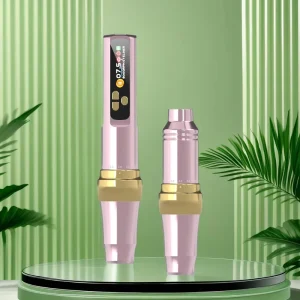 Permanent Makeup Disposable Pink Wireless Tattoo Pen Machine High Capacity Rechargeable Rotary Tattoo Cartridge