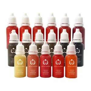 Permanent Makeup Ink for Eyebrows Lips Eyeliner 15ml 20 Colors 100% Plant-Based Professional Tattoo Pigment