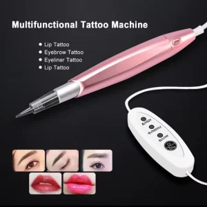 Permanent Makeup Machine Digital Kit 1RL Cartridge High Speed Tattoo Machine Gun for Microblading Brows Liner Lips