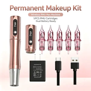 Permanent Makeup Pen Machine PMU Eyebrow Lip Tattoo Pen With Disposable Membrane Cartridges for Microblading Salon Use