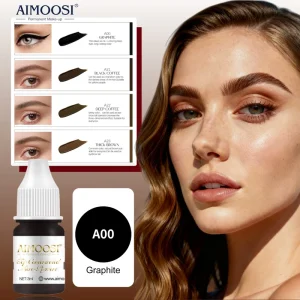 Permanent Makeup Pigment for Eyebrow Microblading & Micropigmentation Long Lasting Natural Color Tattoo Ink 3ml Bottle