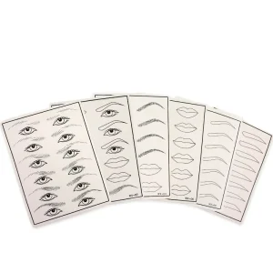 Permanent Makeup Practice Skin Eyebrow Lip Single sided Printing Microblading Training Skins Academy PMU Latex
