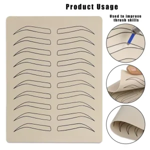 Permanent Makeup Tatoo Eyebrow Latex Rubber Practice Skin PMU Tattoo Training Learning Eyebrow Inkless Microblading Skin