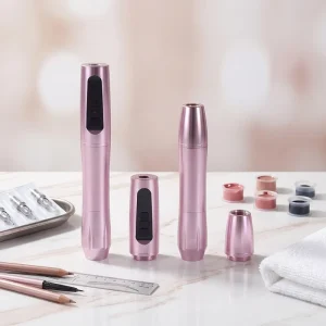 Permanent Makeup Tattoo Pen Machine Cartridge for Eyebrow Lips Eyeliner Scalp Small Body Tattoos 3.0mm Stroke Wireless