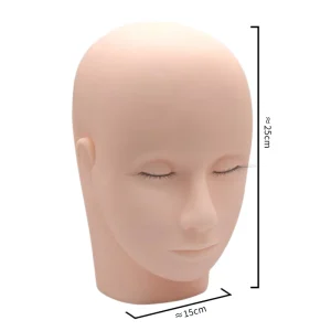 Permanent Makeup Tools Eyebrow Eyelash Practice Mannequin Soft Head Model for Makeup Training