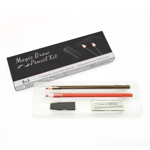 Permanent Makeup Tools Magic Brow Pencil Kit Hard Formula Eyil With Sharpener and Razor