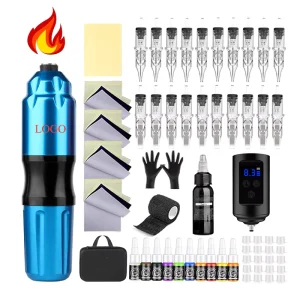 Permanent Rotary Tattoo Machine Pen Battery Operated Aluminium Alloy Full Set Tattoo Kit