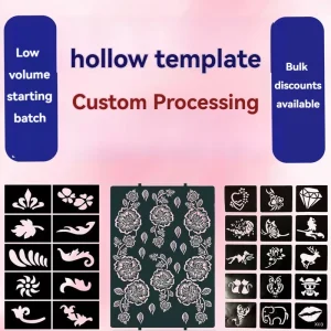 Personalized Hollow Tattoo Sticker Various Font Name and Graphic Couple Patterns for DIY Body Tattoo Creation
