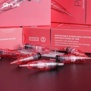 Pink 1RL Universal Tattoo Needle Cartridge Permanent Makeup Needles Compatible with Tattoo Gun