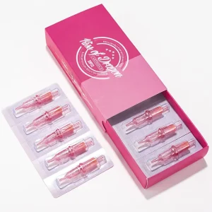Pink Cosmetic Tattoo Needle Cartridges for Makeup