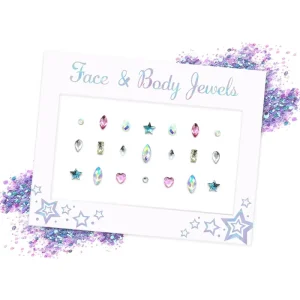 Pink Heart Shape Body Art Gem Blue Star Shape Temporary Tattoo Craft Chest Stickers Body Jewels Stickers