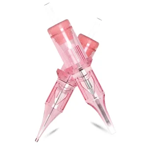 Pink Long Taper Cartridges Needle Scalp Micropigmentation Needles Tattoo Cartridge Round Shaders