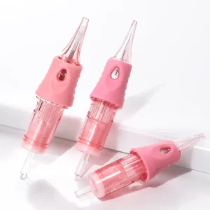 Pink OEM ODM Permanent Disposable Tattoo Cartridge Needles 1205RL Model Easyzlm Brand 10 Pcs Box