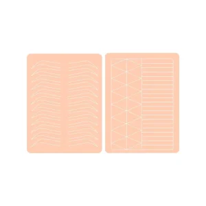 Pink Pre Printed Latex Practice Skin Silicone Pad Hair Strokes Pattern Microblading Permanent Makeup Accessories High Quality
