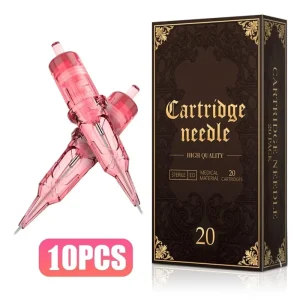 Pink Pro 10pcs 0.25 0.3 0.35mm 1RL 3RL 5RL 7RL 9RL 11RL 13RL 15RL 5RM 7RM 9RM 15RM 23RM RL RM Disposable Tattoo Cartridge Needle