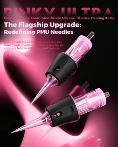 Pinky Ultra PMU Needles Cartridge Disposable Sterilized Tattoo Needles for Eyebrow Lip SMP