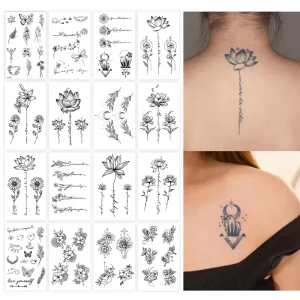 Plant Temporary Tattoo Kit Semi-permanent Tattoo Waterproof and Sweat-proof Lasting 2 Weeks Realistic Herbal Anti-friction Arm