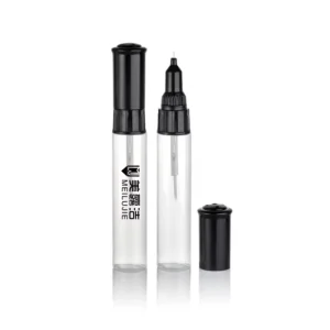 Plastic Bottle 10ml PP Body Screw Cap Scratch Repair Painting Pen Soft Squeeze Tube Nail Polish Art Pen Brush Silk-screen