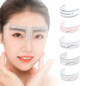Plastic Flexible Eyebrow Tattoo Ruler Eyebrow Template Ruler Sticker for Brow Mapping Tools