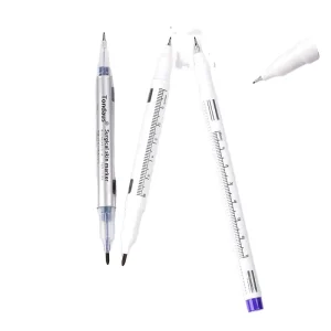 Plastic Microblading Semi Permanent Makeup Surgical Skin Marker Eyebrow Tattoo Marking Pen Measure Ruler Scribe Tool