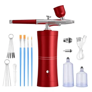 Pneumatic Airbrush Spray Gun Set Multifunctional Spraying Tool For Nail Art Model Coloring And Oxygen Injection Use