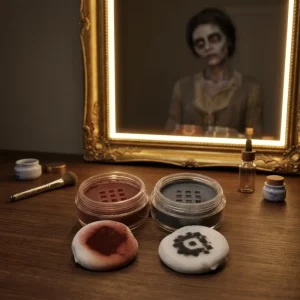 Polvo Traslucido Fijador para Maquillaje de Catrina Zombie Halloween SFX Professional Smudge Proof Matte Setting Powder