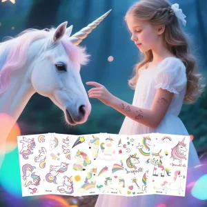 Pony Cartoon Kids Paper Temporary Tattoo Stickers Waterproof Water Transfer Body Art Non-Toxic