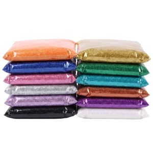 Popular Bulk Craft Glitter Powder 1kg for Painting Tumblers Candle Slime Making Party Body Nail Christmas