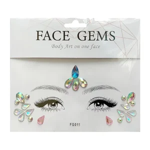 Popular Choice Holographic Colorful Crystal Rhinestones Temporary Festival Party Face Gems Stickers for Makeup Tattoo