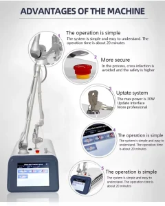 Portable 10600nm Fractional CO2 Laser Machine Skin Resurfacing Acne Scar Stretch Mark Removal Anti Aging Beauty Equipment