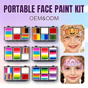 Portable 6 Colors Safe Skin Friendly Facial Face Painting Palette Set Professional Body Art Paint Kit