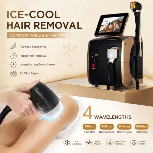 Portable 808nm Diode Laser Beauty Tool Ice Cooling Technology Gentle Epilation Device for Salon Body Care