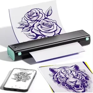 Portable A4 Thermal Wireless Tattoo Copier Machine Mini Wireless Tattoo Printer for Temporary Stencil Permanent Makeup Accessory
