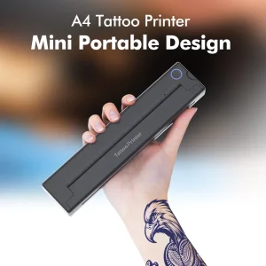 Portable A4 Wireless 2000mAh Battery Inkless Tattoo Transfer Stencil Printed Drawings Mini Thermal Printer Tattoo Printer