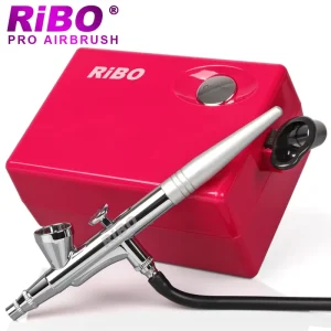 Portable Air Brush Set Mini Airbrush Cosmetics Makeup Kit Aerograph Air Compressor Set for Make up Body Paint Temporary Tattoos