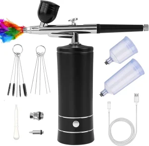 Portable Air Brush Spray Gun Cordless Airbrush Compressor for Makeup Nail Art Cake Decoration Air Brush Ombre Nail Machine