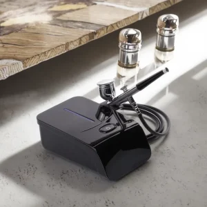 Portable Airbrush Kit with Copper Compressor for Nail Art Face Makeup Tattoo and Cake Spray Coloring Paint Gravity Feed