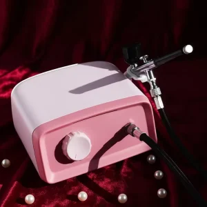 Portable Copper ABS Dual Action Adjustable Speed USB Rechargeable Professional Makeup Nail Art Paint Airbrush Compressor Kit