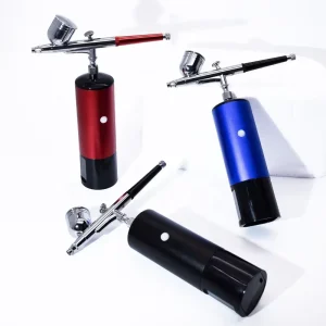 Portable Cordless Cake Airbrush Compressor Kit 35PSI High Pressure Gravity Dual Action Control Copper ABS for Painting Nail Art