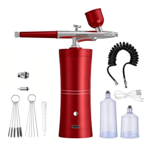 Portable Handheld Electric Rechargeable Paint Airbrush Air Compressor Gun Spray Cake Airbrush for Nail Art Salon Makeup