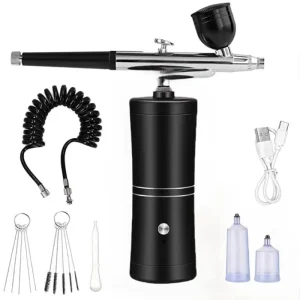 Portable Handheld Mini Airbrush Gun with 0.3mm Nozzle High-Performance Nano Thermal Spray Tool for Nail Salons & DIY Beauty