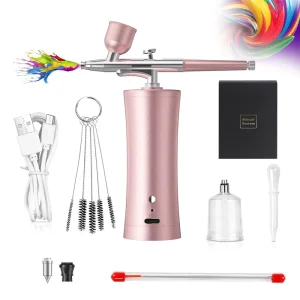 Portable High Pressure Airbrush Kit Cordless Nano Spray Gun Facial Moisturizing Makeup Nail Art Tattoo Salon Home Use Tool