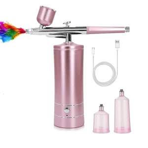 Portable Home Use Airbrush Kit Nano Spray Gun for Paint Makeup Spray Gun Hair Dye Nail Tattoo Art Body Painting Cake Decorating