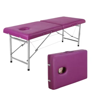 Portable Massage Table Aluminum Alloy Folding Spa Bed with Face Hole for Salon Tattoo and Lash